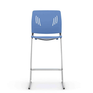 OSST7013 - OfficeSource Rise Stool Polyurethane Stool w/ Footrest & Chrome Base
