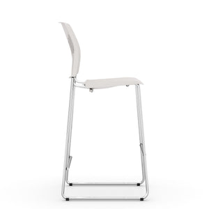 OSST7013 - OfficeSource Rise Stool Polyurethane Stool w/ Footrest & Chrome Base