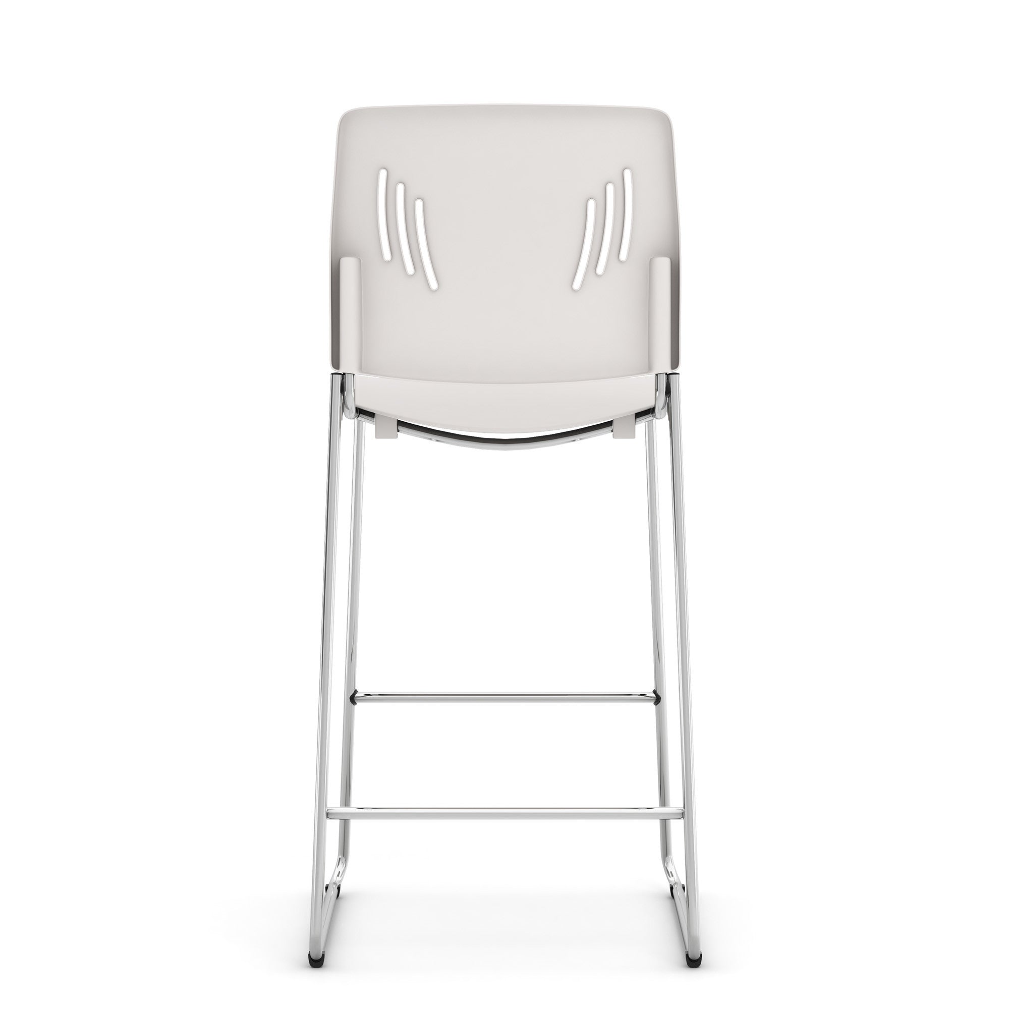 OSST7013 - OfficeSource Rise Stool Polyurethane Stool w/ Footrest & Chrome Base