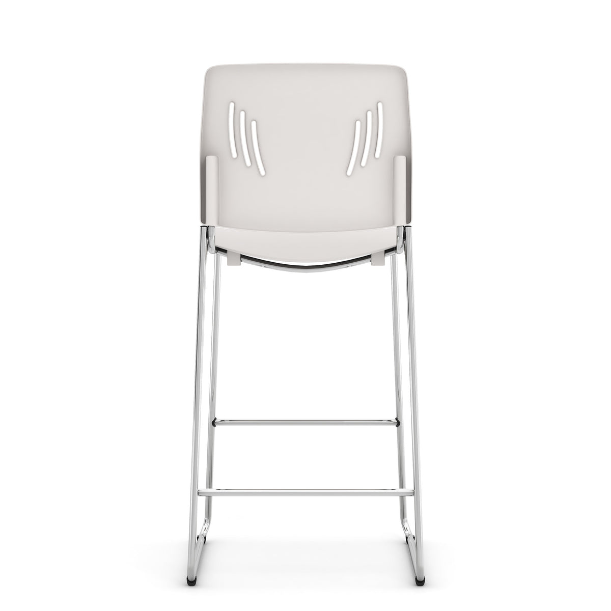OSST7013 - OfficeSource Rise Stool Polyurethane Stool w/ Footrest & Chrome Base