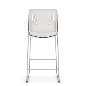 OSST7013 - OfficeSource Rise Stool Polyurethane Stool w/ Footrest & Chrome Base