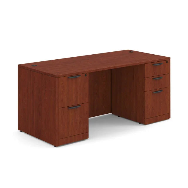 DBLFDOS102 - OS Laminate 66" x 30" Double Full Pedestal Desk by Office Source