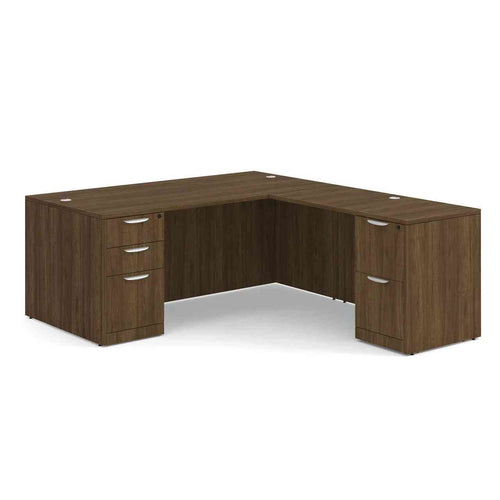DBLFLOS101 - OS Laminate Full Pedestal L Shaped Office Desk by Office Source