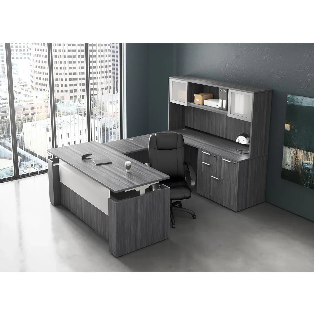 OS114 - OS Laminate Combo Storage & Lateral File Cabinet by Office Source