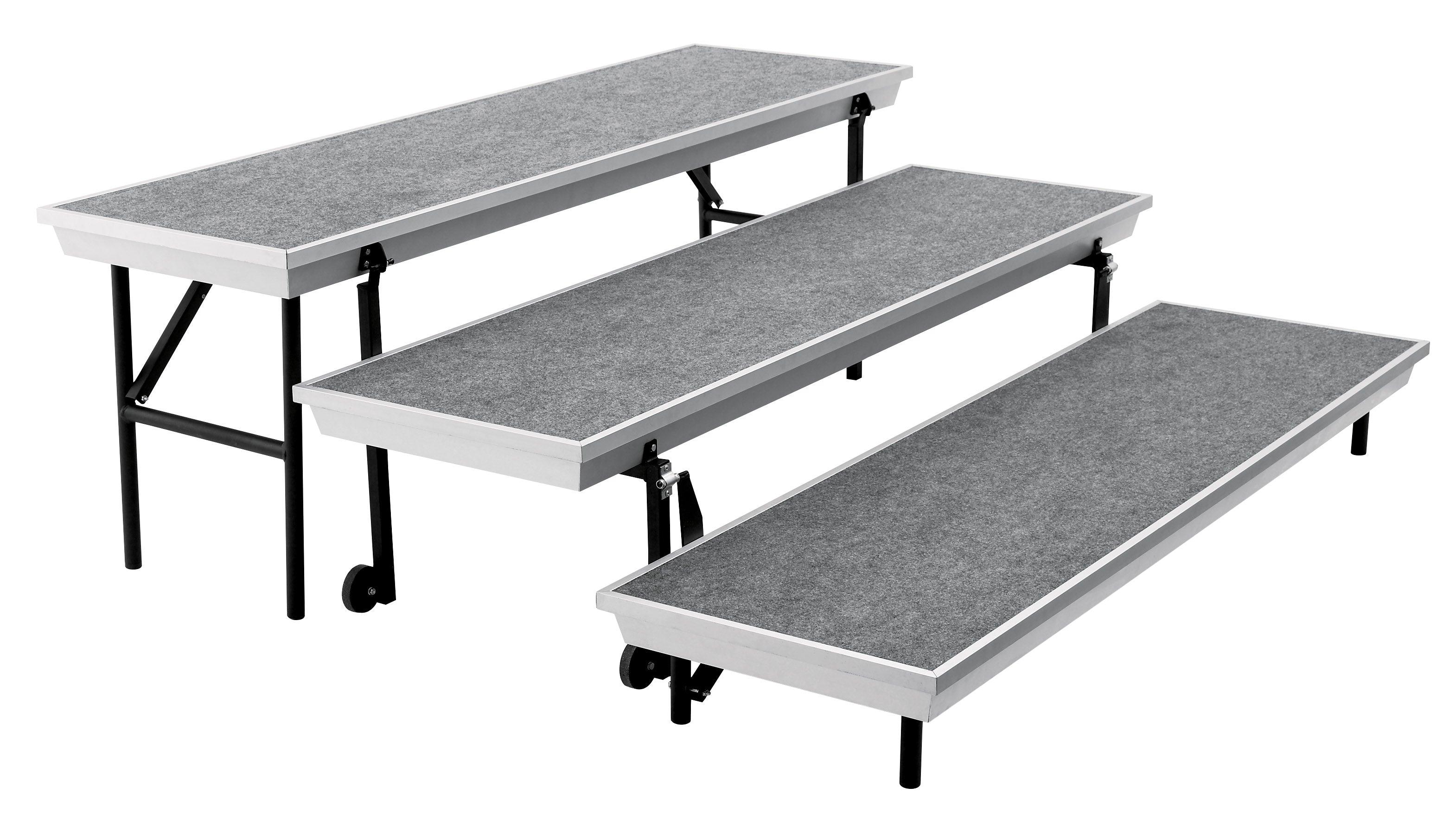 Step Risers Buses TP72 - Three Level Transport Riser by NPS | Stages & Risers