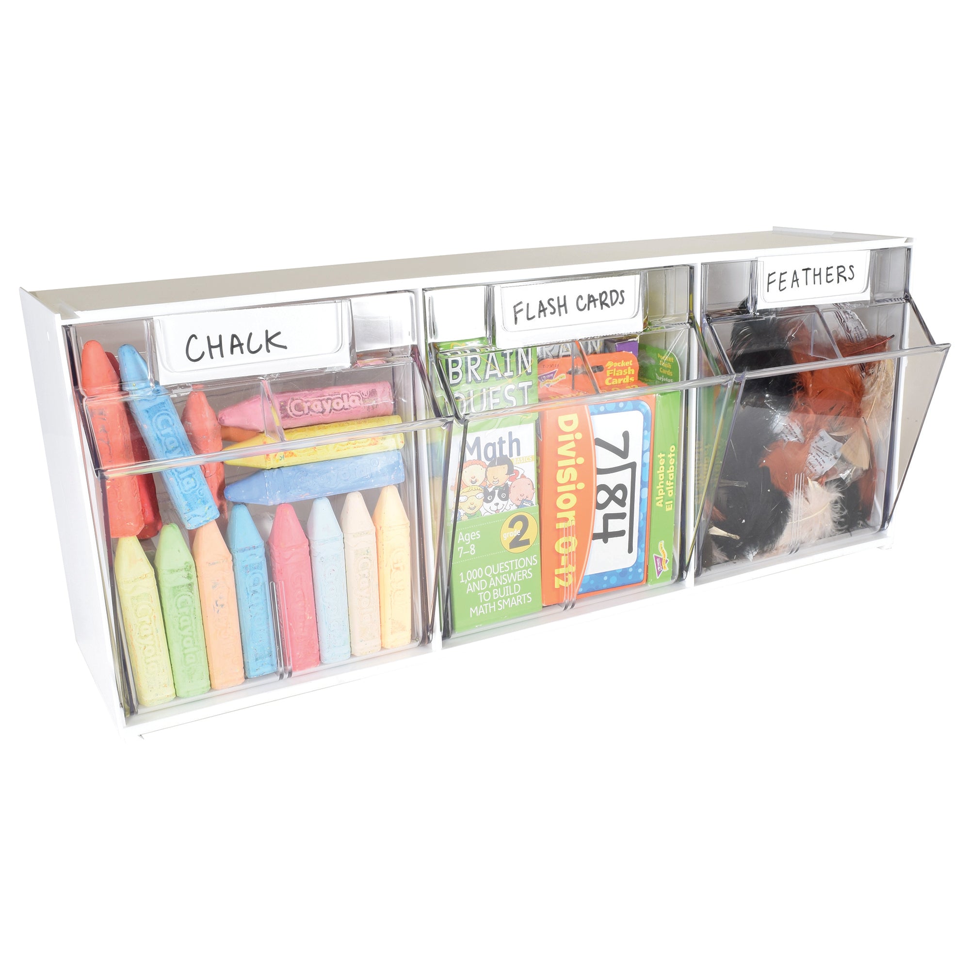 Tilt Bin Interlocking Multi-Bin Storage Organizer