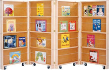 Load image into Gallery viewer, 0267JC Mobile Library Bookcase - 4 Sections
