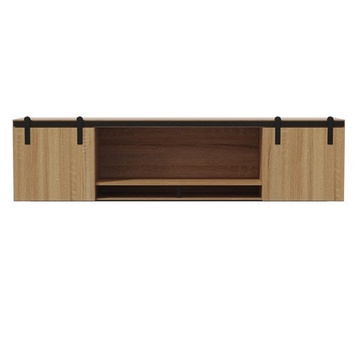 MRHTWD72 - Mirella 72" Wall-Mounted Hutch with Sliding Wood Doors by Safco