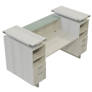 MRRD78 - Mirella™ Reception Desk with Glass Countertop by Mayline