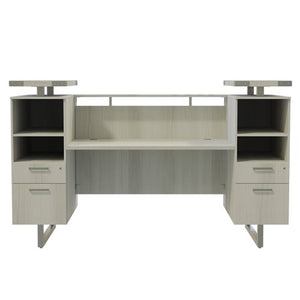 MRRD78 - Mirella™ Reception Desk with Glass Countertop by Mayline