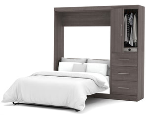 25892 Nebula Collection 84" Full Wall Bed & Storage Combo, 3 Drawers