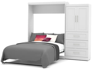 26887 Pur Collection 101" Queen Wall Bed & Storage Combo, 3 Drawers