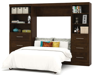 26890 Pur Collection 120" Full Wall Bed & Storage Combo, 6 Drawers