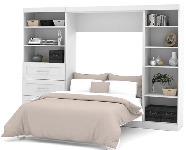 26892 Pur Collection 120" Full Wall Bed & Storage Combo, 3 Drawers