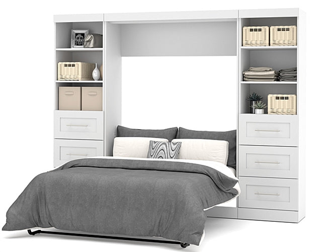 26894 Pur Collection 109" Full Wall Bed & Storage Combo, 6 Drawers