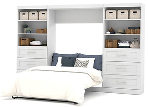 26896 Pur Collection 130" Full Wall Bed & Storage Combo, 6 Drawers