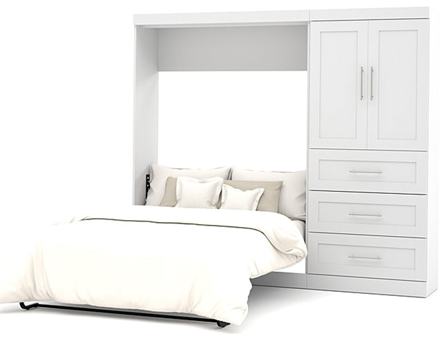 26897 Pur Collection 95" Full Wall Bed & Storage Combo, 3 Drawers