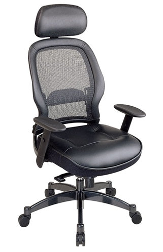 27008 Professional Matrex Back Chair, Leather Seat