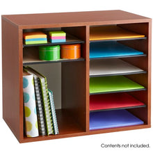 Load image into Gallery viewer, 9420 - Wood Adjustable Literature Organizer - 12 Compartment by Safco
