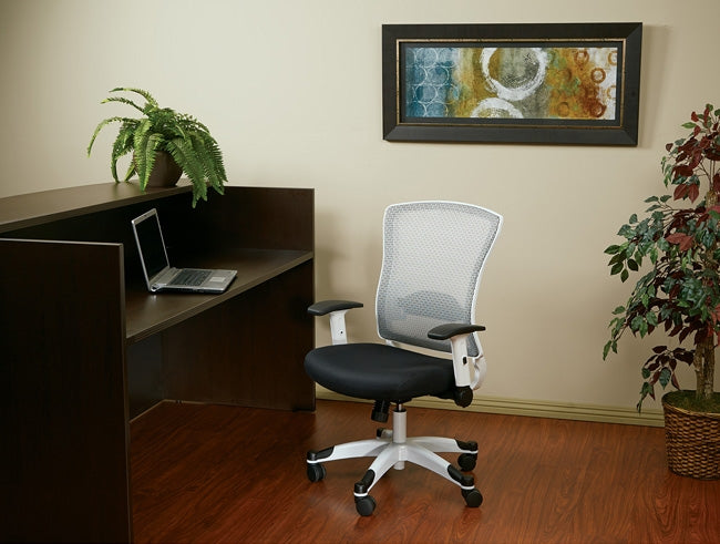 317W-W1C1F2W-3M White Frame Managers Space Mesh Office Chair