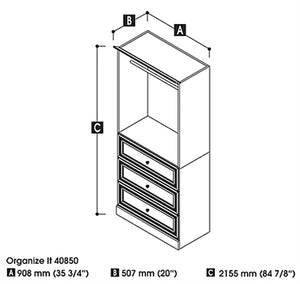 40850 Versatile Collection 36" Storage Unit w/Drawers