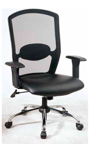 583814 Screen Back, Leather Seat Managers Chair