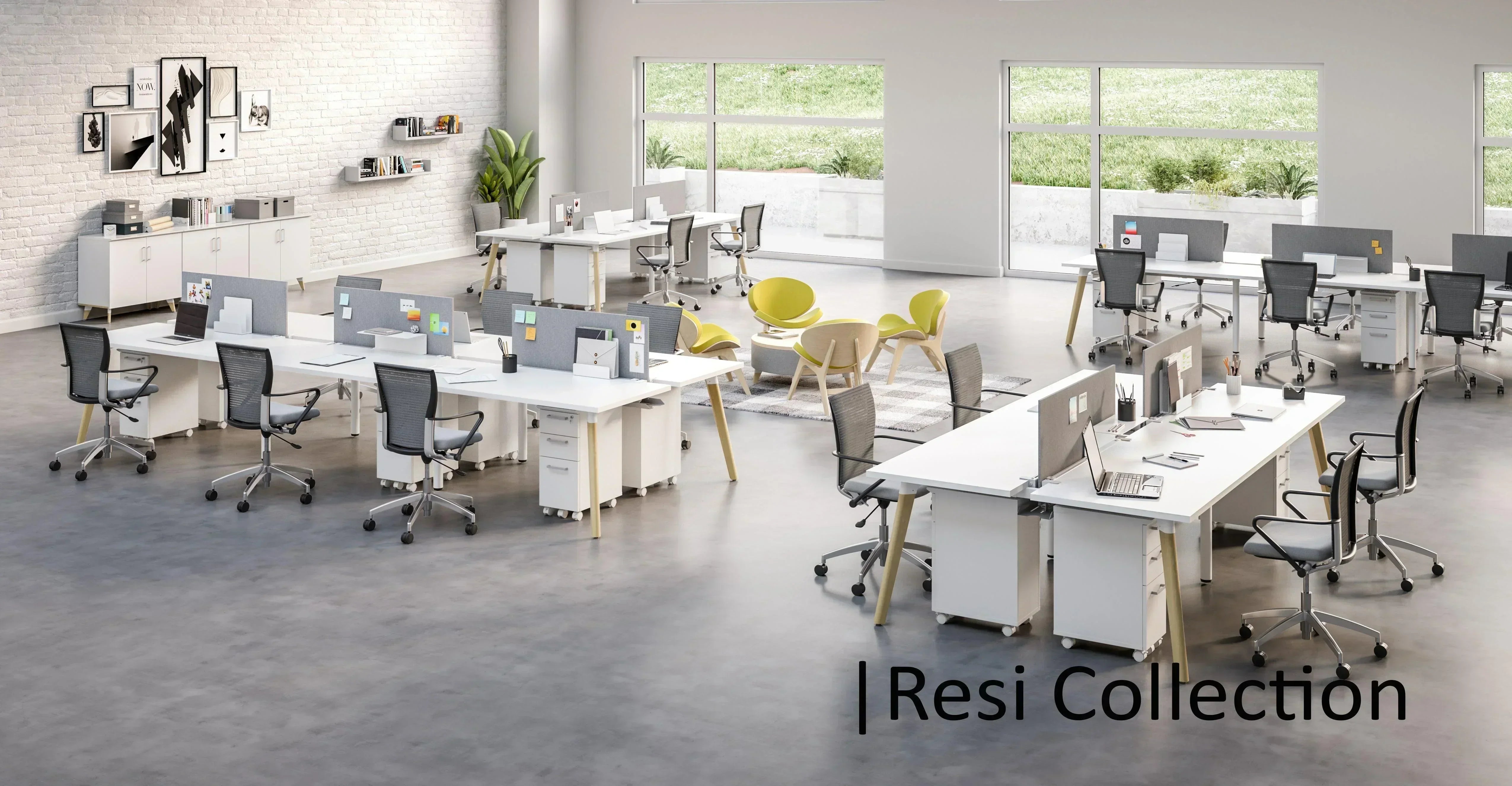 Resi Benching, 4-Person Workstation | Benching Systems