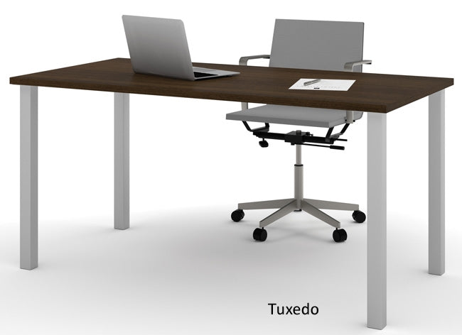 65865 Table with Square Metal Legs, 30 x 60