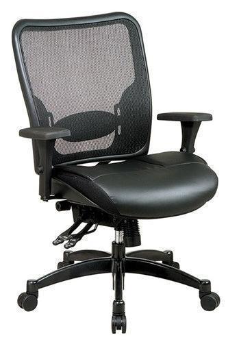 68-50764 - Leather Seat Ergonomic Chair with Built-in Adjustable Lumbar Support