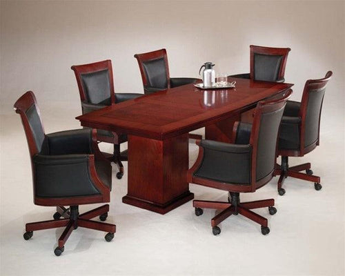 730296 - 7302-96 Del Mar 8' Conference Table Boat Shape by DMI