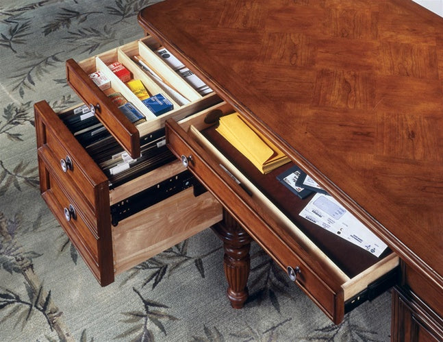 7480-21 Antigua Series Kneehole Desk/Credenza
