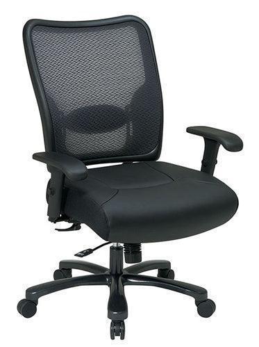 75-47A773 - Double Air Grid® Back & Layered Leather Seat Ergonomic Chair by Office Star