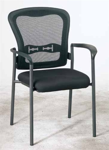 Titanium Finish Visitors Chair with Arms and ProGrid Back by Office Star