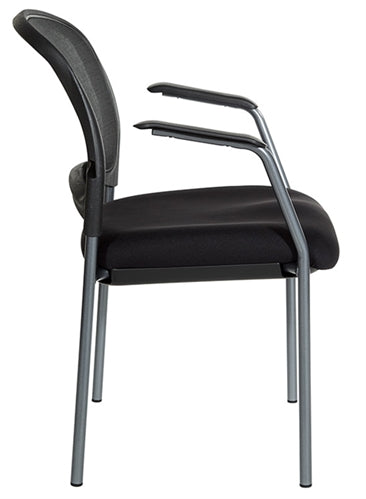 86710R - Titanium Visitors Chair w/Arms ProGrid Contour Back by Office Star