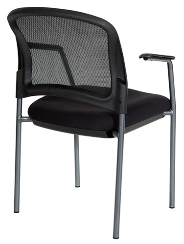 86710R  Titanium Visitors Chair w/Arms ProGrid Contour Back