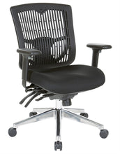 Load image into Gallery viewer, 97898CBK Contoured Black Plastic Back Ergonomic Managerial Chair
