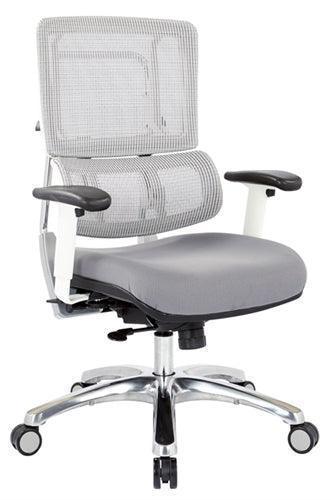 99661W - Vertical White Mesh Back Chair, Aluminum Base  by Office Star