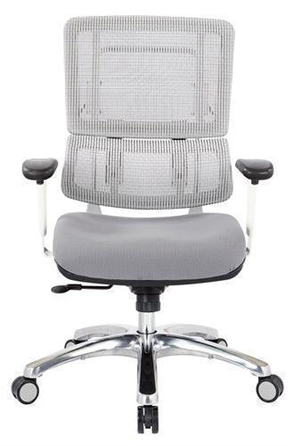 99661W - Vertical White Mesh Back Chair, Aluminum Base  by Office Star