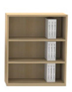 A828 Amber Three Shelf Bookcase