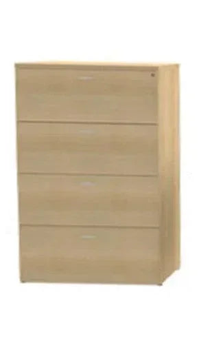 A927 - Amber Four Drawer Lateral File, by Cherryman
