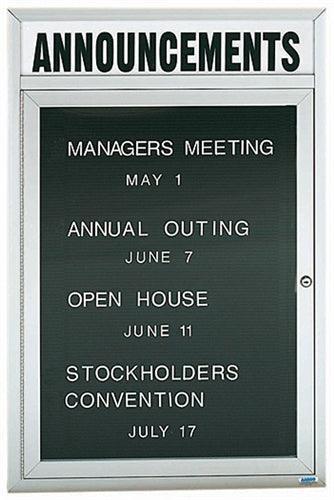 ADC2418H - Enclosed Indoor Directory Cabinets With Header, 1 Door by Aarco