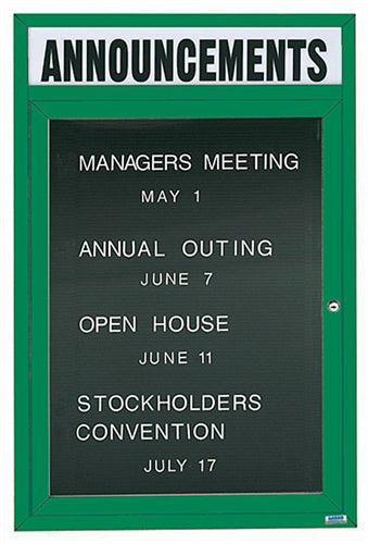 ADC2418H - Enclosed Indoor Directory Cabinets With Header, 1 Door by Aarco