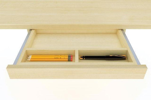 AM306N - Amber Double Pedestal Desk, Bow Front by Cherryman