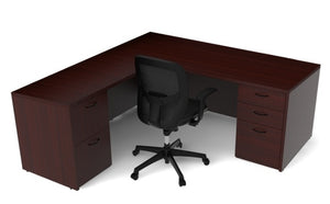 AM-312N Amber 'L' Shaped Office Desk, 66"