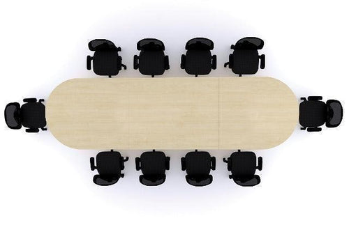 AM-408N - Amber Racetrack Expandable 10'-20' Conference Tables by Cherryman