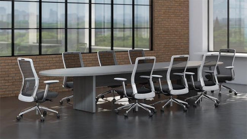 AM-408N - Amber Racetrack Expandable 10'-20' Conference Tables by Cherryman