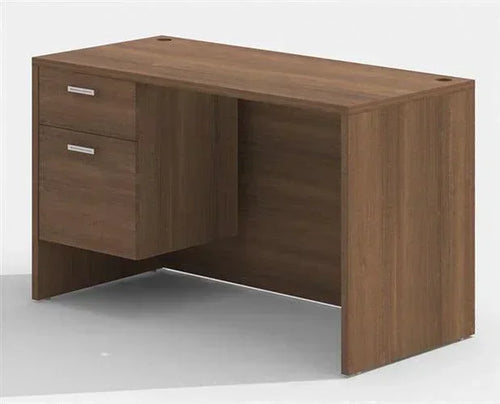 AM-414N - Amber Single Pedestal Desk, 24 x 48 by Cherryman