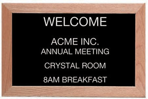Wood Framed Changeable Letter Board Message Centers by Aarco