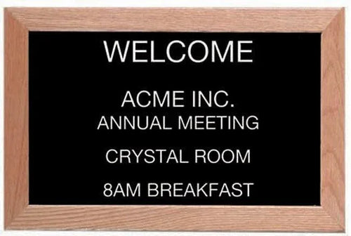 AOFD1218 - Wood Framed Changeable Letter Board Message Centers by Aarco