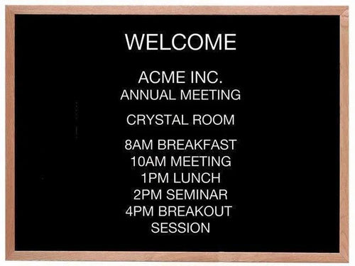 AOFD1218 - Wood Framed Changeable Letter Board Message Centers by Aarco